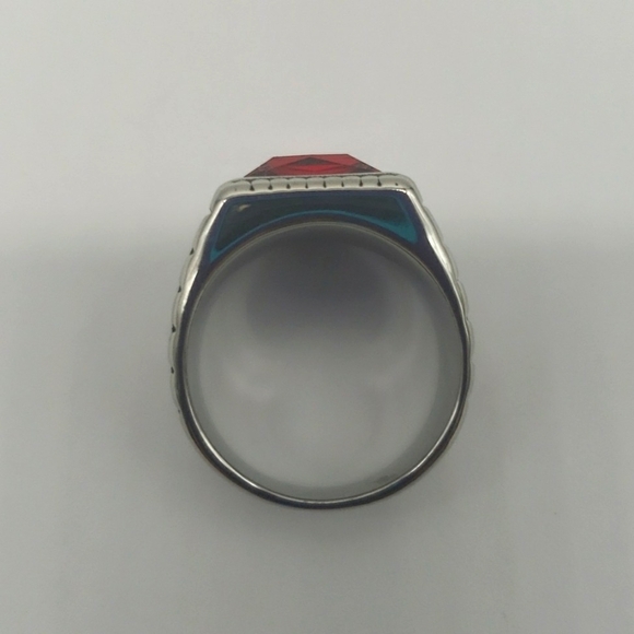 1813- Red Handmade Men's Ring Size 8 1/2 NWT - Picture 4 of 8